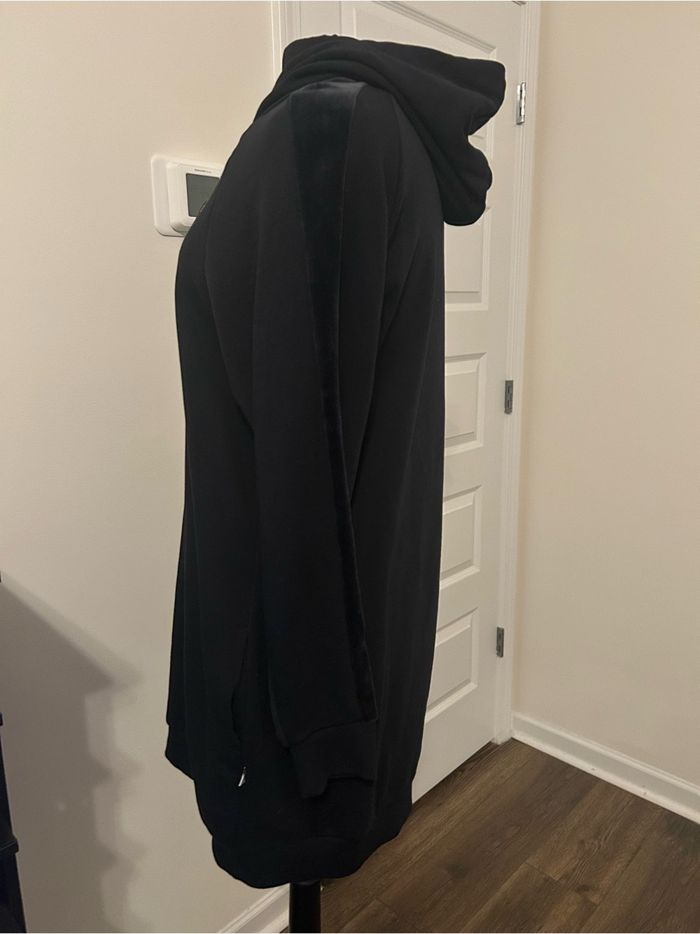 Sz M Puma Black Hoodie Dress with Gold Logo Embroidery - Picture 3 of 4